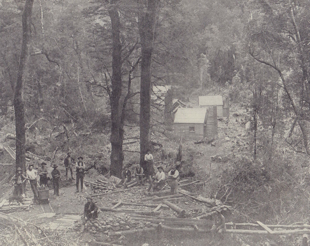 Maestri Silver Mine, Dundas, Montagu County, Tasmania, Australia. STODDARD 1895